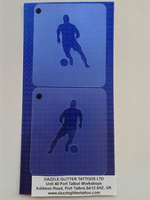 2 x footballer face paint stencils reusable many times soccer football player