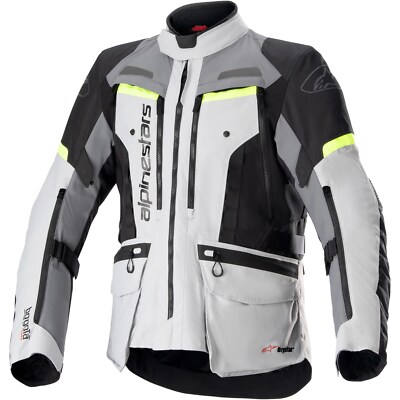 Herren Motorrad Jacke 3XL - Alpinestars Bogota Pro Drystar  - grau-fluogelb
