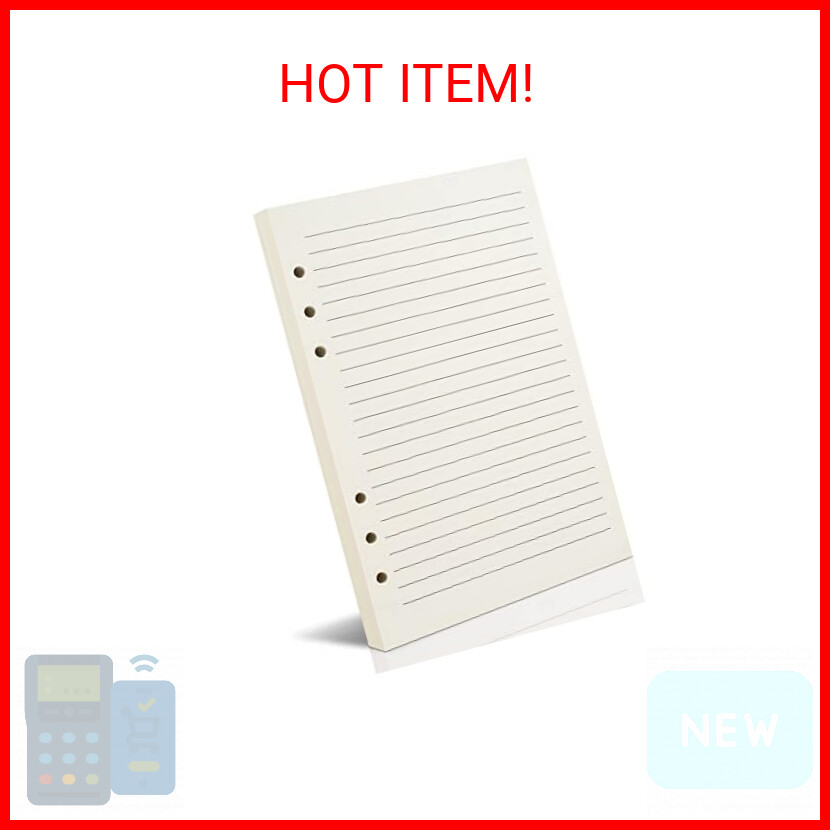 A5 Refillable Paper, A5 Line Refill Paper, A5 Binder Refills for 6-Ring Binders