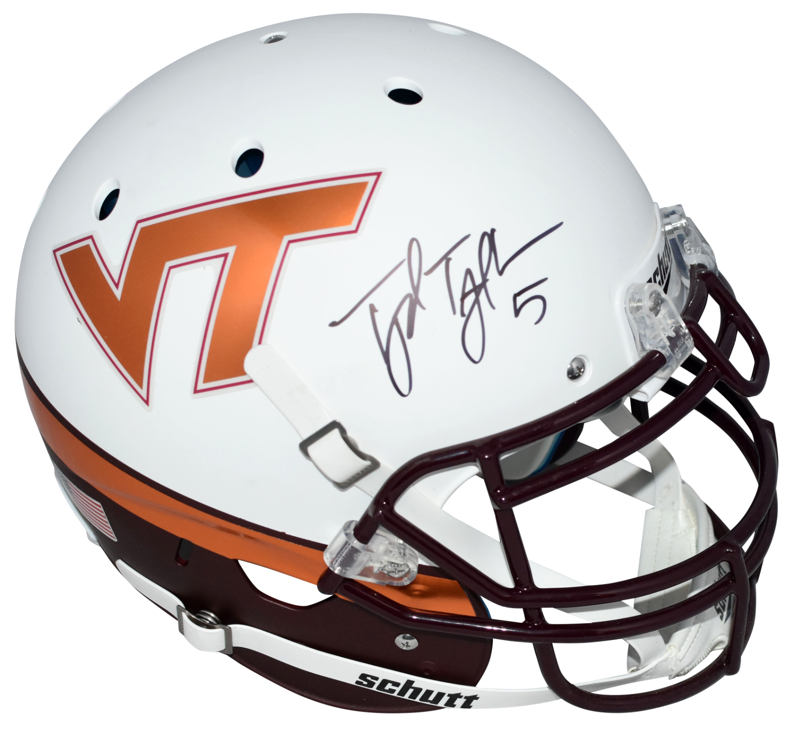 Tyrod Taylor Autographed Signed Virginia Tech Hokies WHITE AUTHENTIC HELMET JSA 