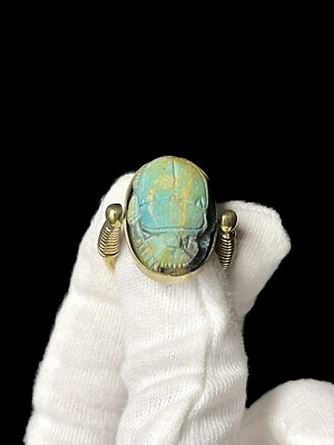 Ägyptischer Skarabäus Ring mit einzigartiger Schnitzerei - Handmade in Egypt,...