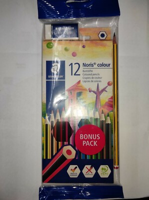Staedtler Wopex Buntstifte 12er hexagonal sechseckig Bleistift Radierer Bonus
