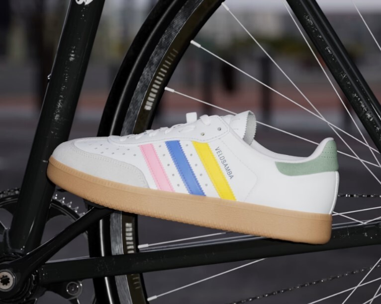 Adidas Velosamba Leather men' Shoes White / Cobalt Blue / Bliss