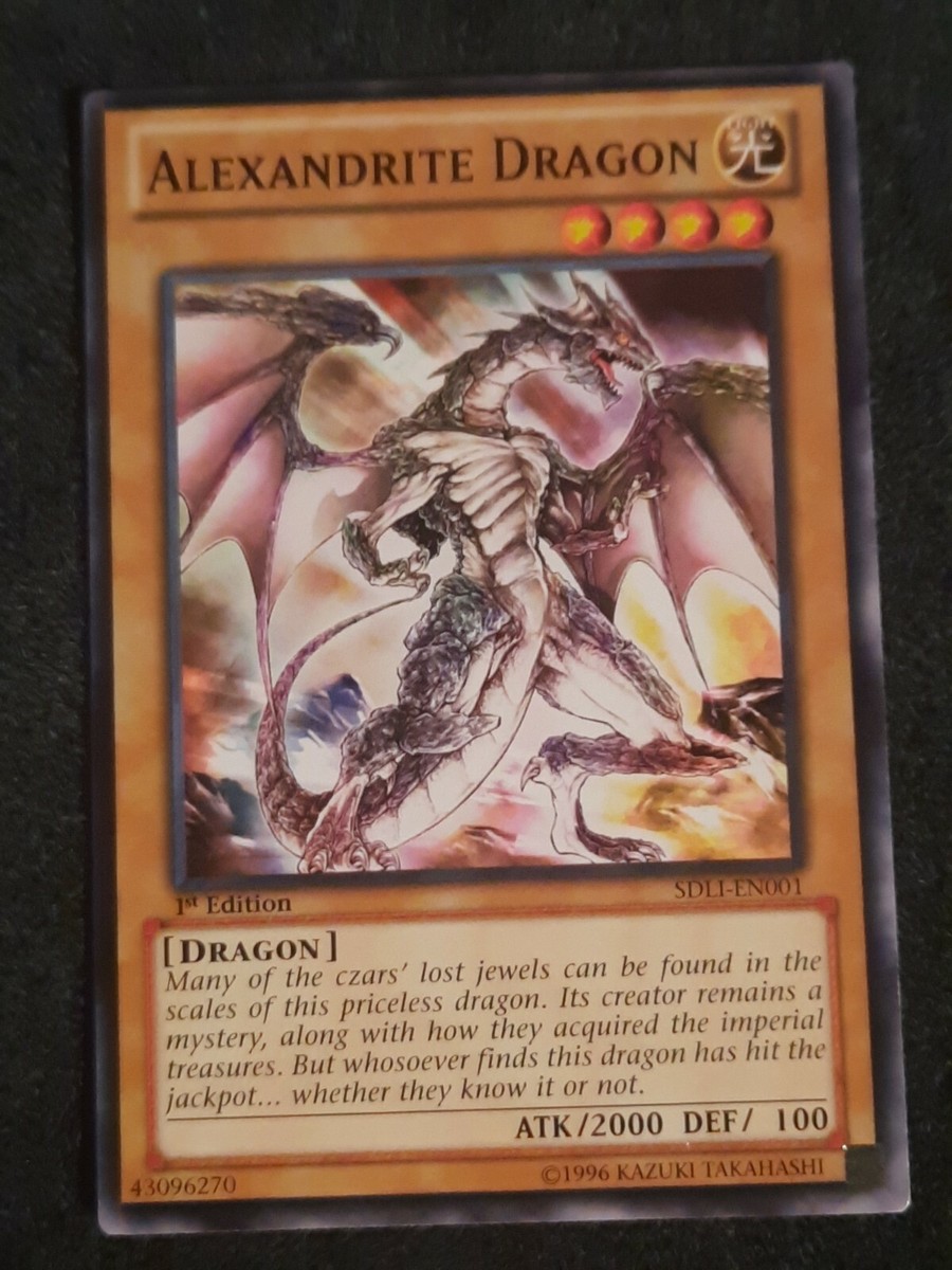 Carta Yu-Gi-Oh! Alexandrite Dragon SDLI-EN001 | Structure Deck Realm Of Light, 1ª Edición, Común