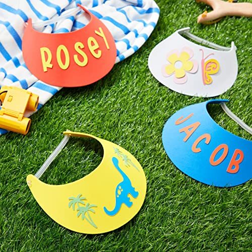 16 Pcs Adjustable Foam Visors with Coil Bands Golf Sun Protection Cap