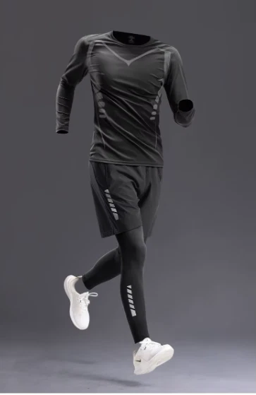 Activewear Set: All in One 5Pcs New Men's sportswear Compression workout set