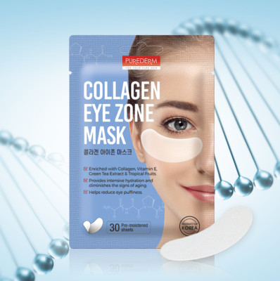 PUREDERM Kollagen Augenzonenmaske 30 Blatt koreanische Hautpflege Original K-Beauty UK