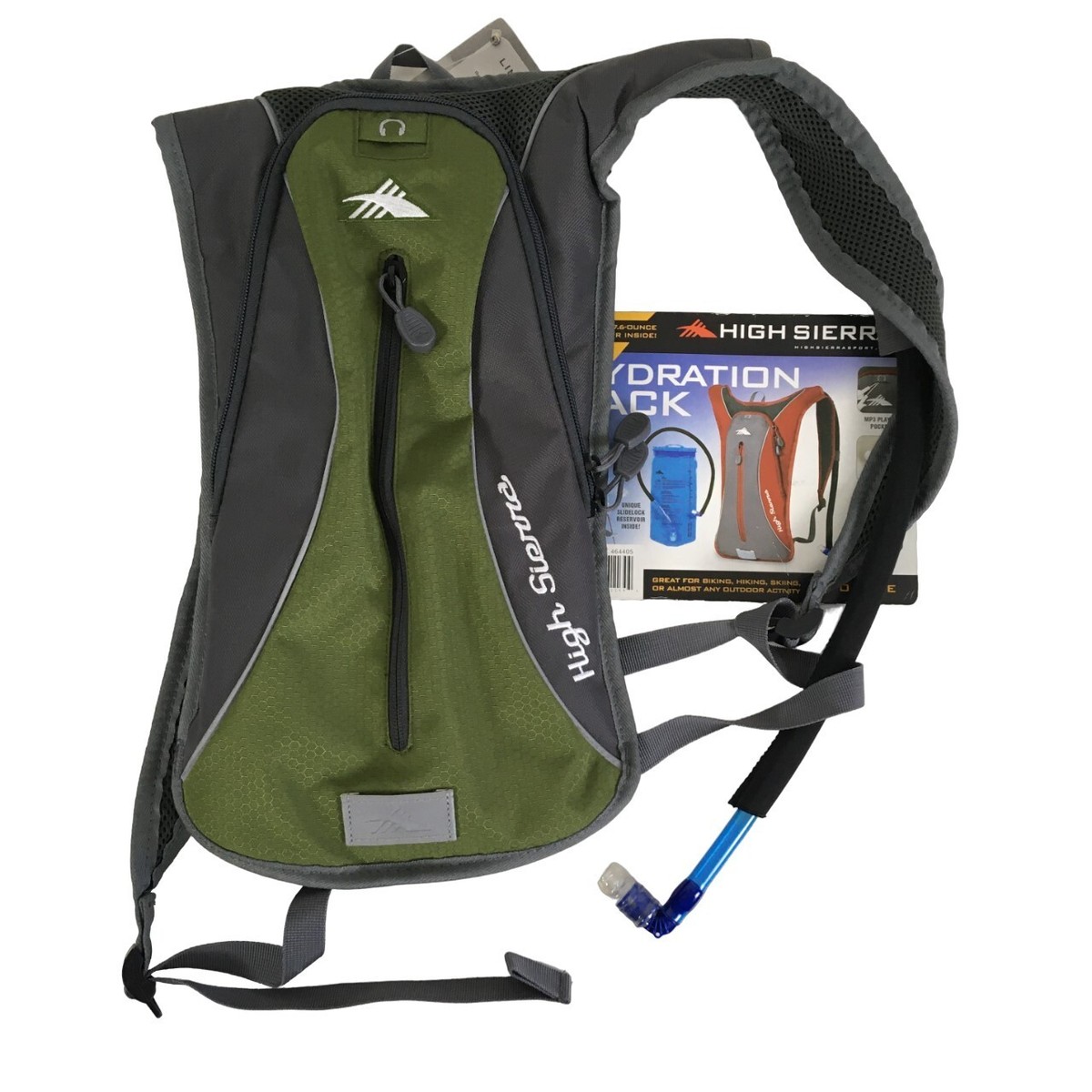 HIGH SIERRA Rogue Hydration Backpack Liter, Green Gray, NEW WITH TAGS - Main Image