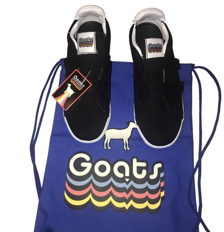 Sneakers with shop goats on them