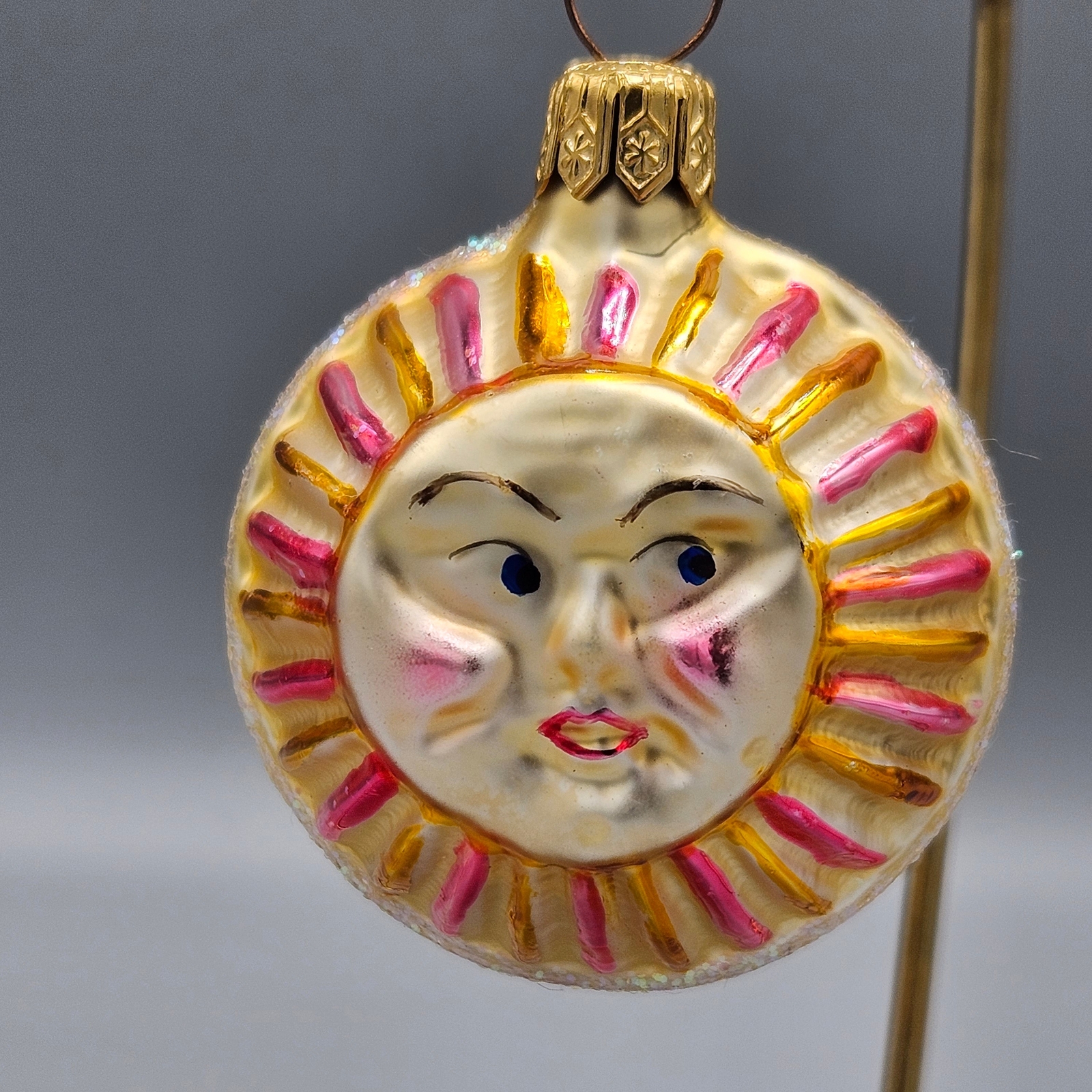 Christopher Radko Celestial Sun Face Glass Ornament eBay