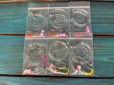 Fishing Rigs, "Coquina Clams", ProTec Colored Hooks Pompano Whiting Snappers Etc