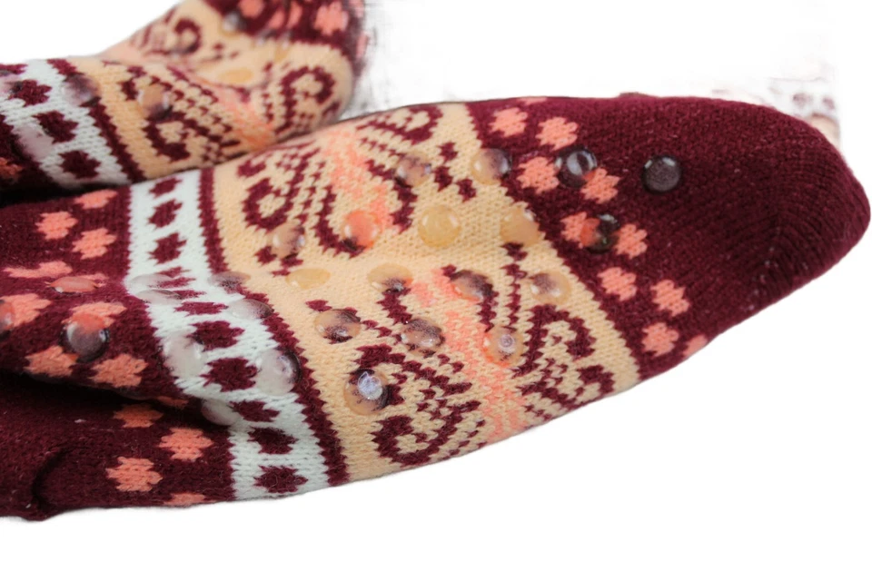 NEW W Tags Sherpa Theme Socks Orange Colors One Size Infinity Cozy Comfy - Image 4 of 4