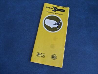 AMTRAK ( N.R.P.C. ) SYSTEM TIMETABLE APR. 29, 1973 EAST COAST SCHEDULES 34 PAGES