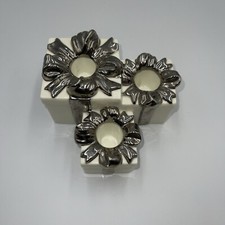 Mikasa Holiday Elegance Fine China Triple Silver Candle Holder, Pillar, Gifts