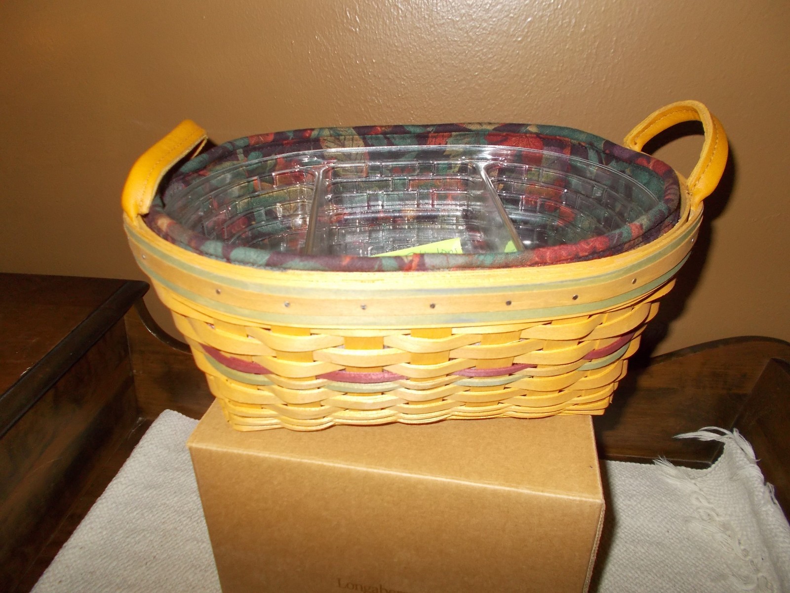 LONGABERGER 2001 AUTUMN REFLECTIONS LARGE DAILY BLESSINGS BASKET SIGNED