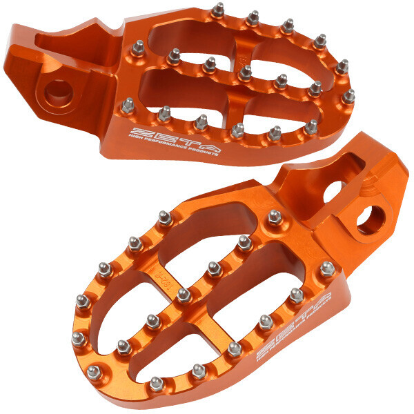 ZETA 2023 Husqvarna TE 150i ALUMINUM FOOTPEGS ORANGE ZE931827 eBay