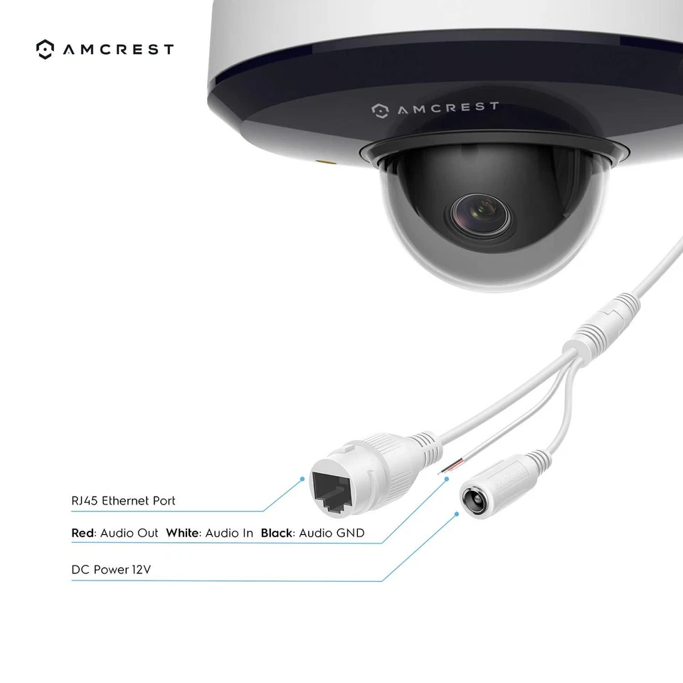 Amcrest ProHD Pan/Tilt/ZoomOutdoor Wi-Fi Vandal Dome Security IP Camera Warranty - Image 4 of 4