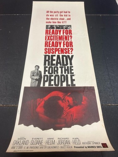 1964 Ready for the People Simon Oakland Everette Sloan movie poster insert