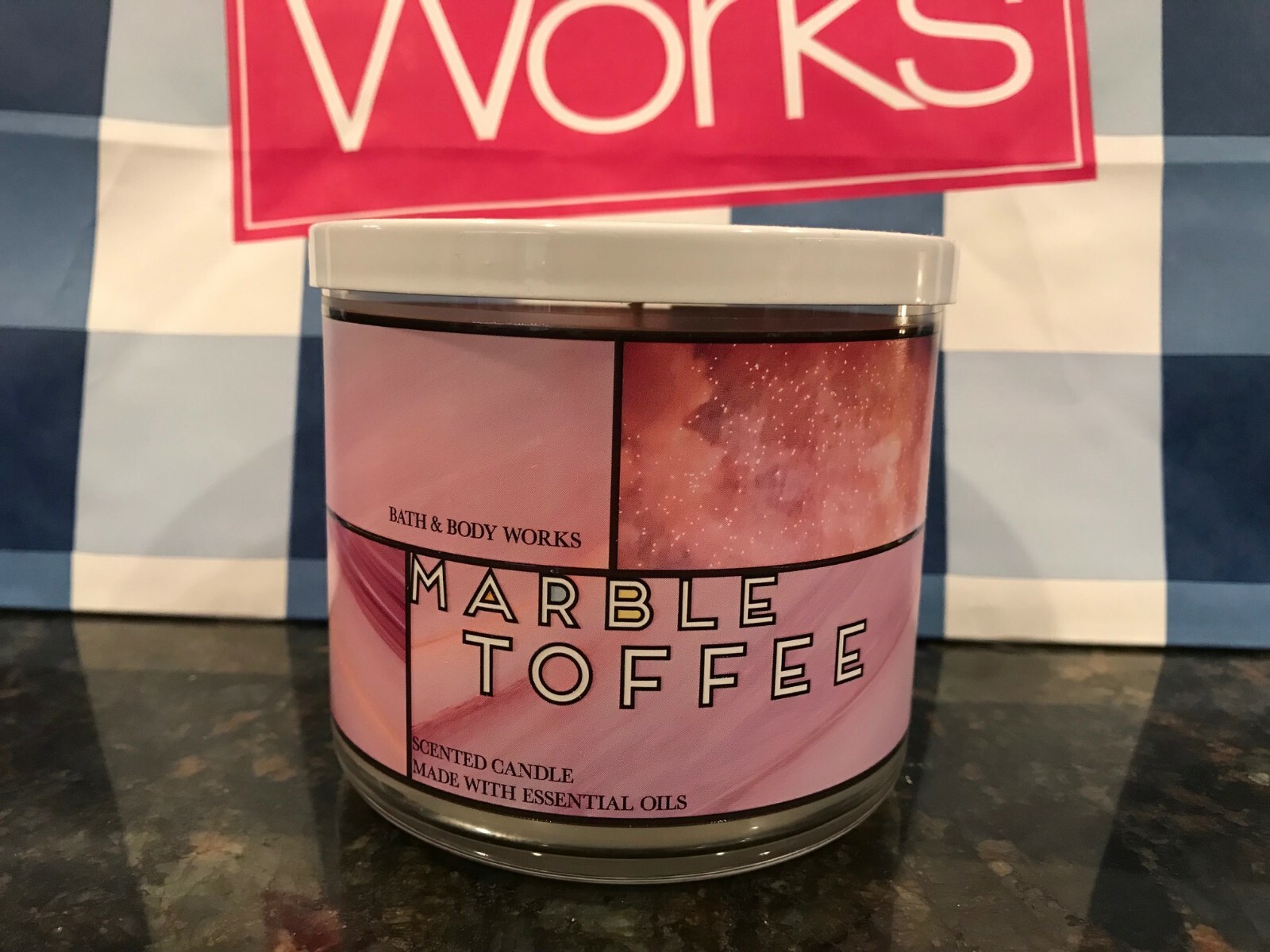 Bath & Body Works Marble Toffee Candle 3 Wick Candle New eBay