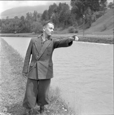 Life saver Robert von Euw Ibach 1956 Switzerland Historic Old Photo