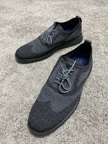 Cole Haan 2 ZERØGRAND Stitchlite Oxford Wingtip Black/Magnet C27563 Men 11.5