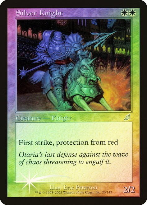Magic the Gathering SILVER KNIGHT #23/143 Scourge White Foil Uncommon 2003 NM