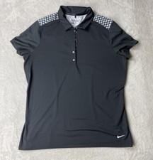 Nike Men's Black Golf Polo Shirt Tour Performance with Dri-Fit Size Large