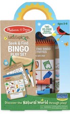 Melissa  Doug Let's Explore Bingo Play Set Seek  Find Activity dry erase Game
