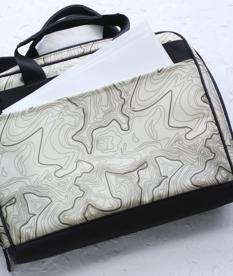 THE NORTH FACE Shoulder Laptop Bag Topographical Map Contour Vintage Rare - Image 3 of 4