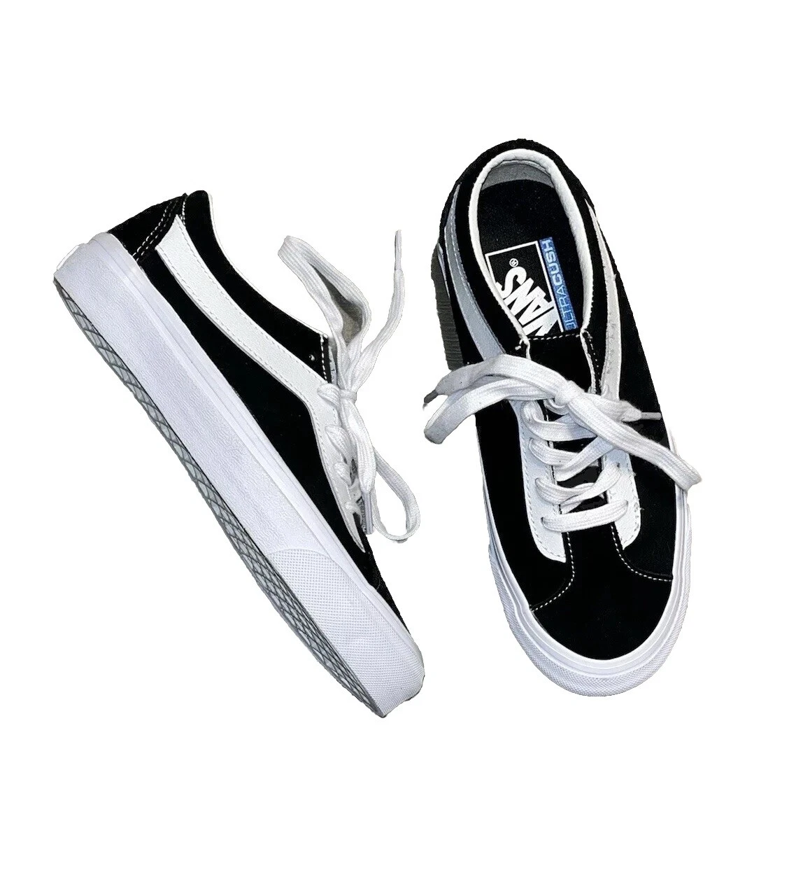 Scarpe Vans nere scamosciate stile classiche bianche nuove senza scatola donna 6 uomo 4 5 nuove senza scatola