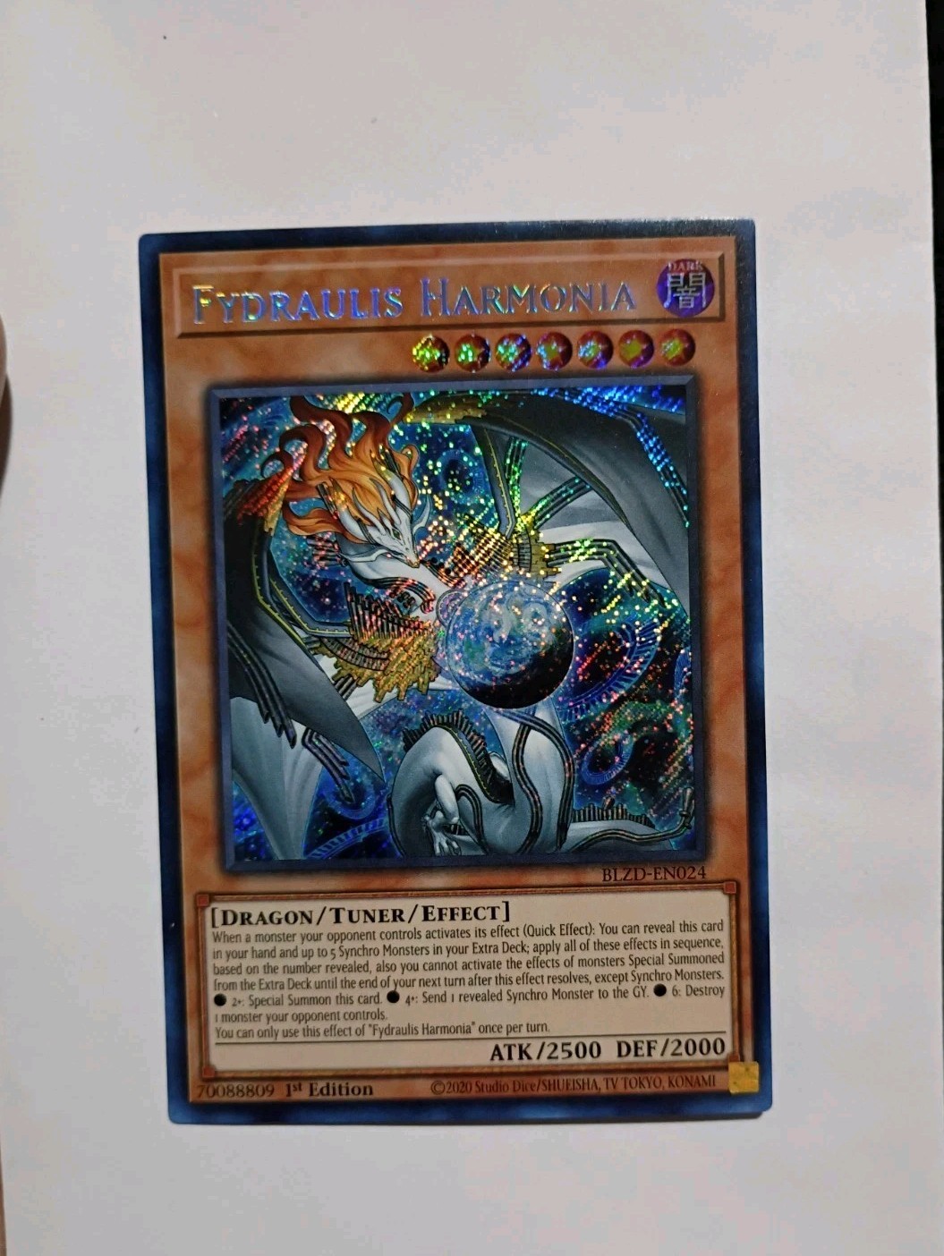 Fydraulis Harmonia Blazing Dominion BLZD- EN024 1st Ed  Secret Rare YU-GI-OH 