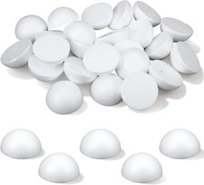 24 Pcs 2 Inch Half Foam Balls for Crafts and Holiday Decorations