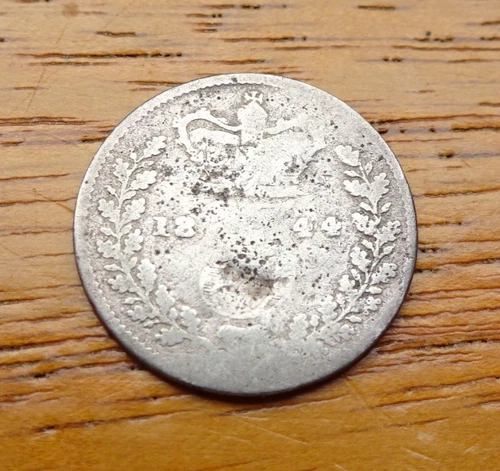 1844 Victoria Threepence — photo from the most recent tracked eBay sale