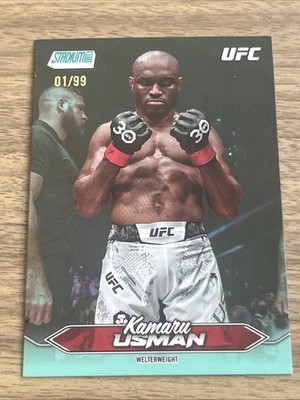 2025 Topps Stadium Club Kamaru Usman #86 Turquoise Foil /99 SP