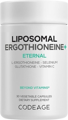 Codeage Liposomal Ergothioneine+ Supplement - 30 Capsules, Exp 12/2028