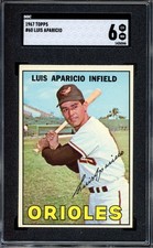 1967 Topps #60 Luis Aparicio SGC 6 Vintage HOF Baseball Card (6546)