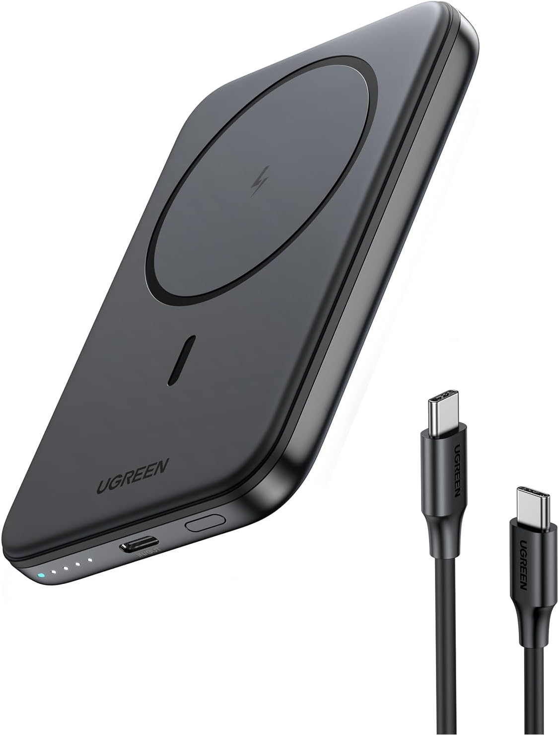 UGREEN Nexode Magnetic Wireless Power Bank Fast Charging, 5000Mah Magsafe-Compat