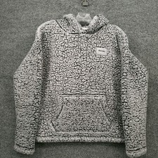 Abercrombie  Fitch Hoodie Kids Boy 15/16 Gray Sweatshirt Sherpa Fleece Pullover
