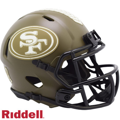 San Francisco 49ers Salute to Service NFL Speed Mini Helm Riddell