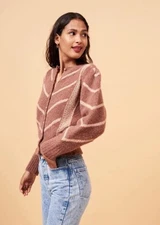 ROUJE TINA Cardigan Size 4/36 Mohair & Alpaca Blend by Jeanne Damas