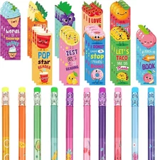 Teling 60 Pcs Inspirational Scented Pencils and 1 Count (Pack of 1), Black 