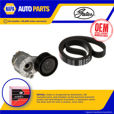 Drive Belt Kit fits DACIA DUSTER 1.6 1.5D 2010 on Set Gates 117203694R Quality
