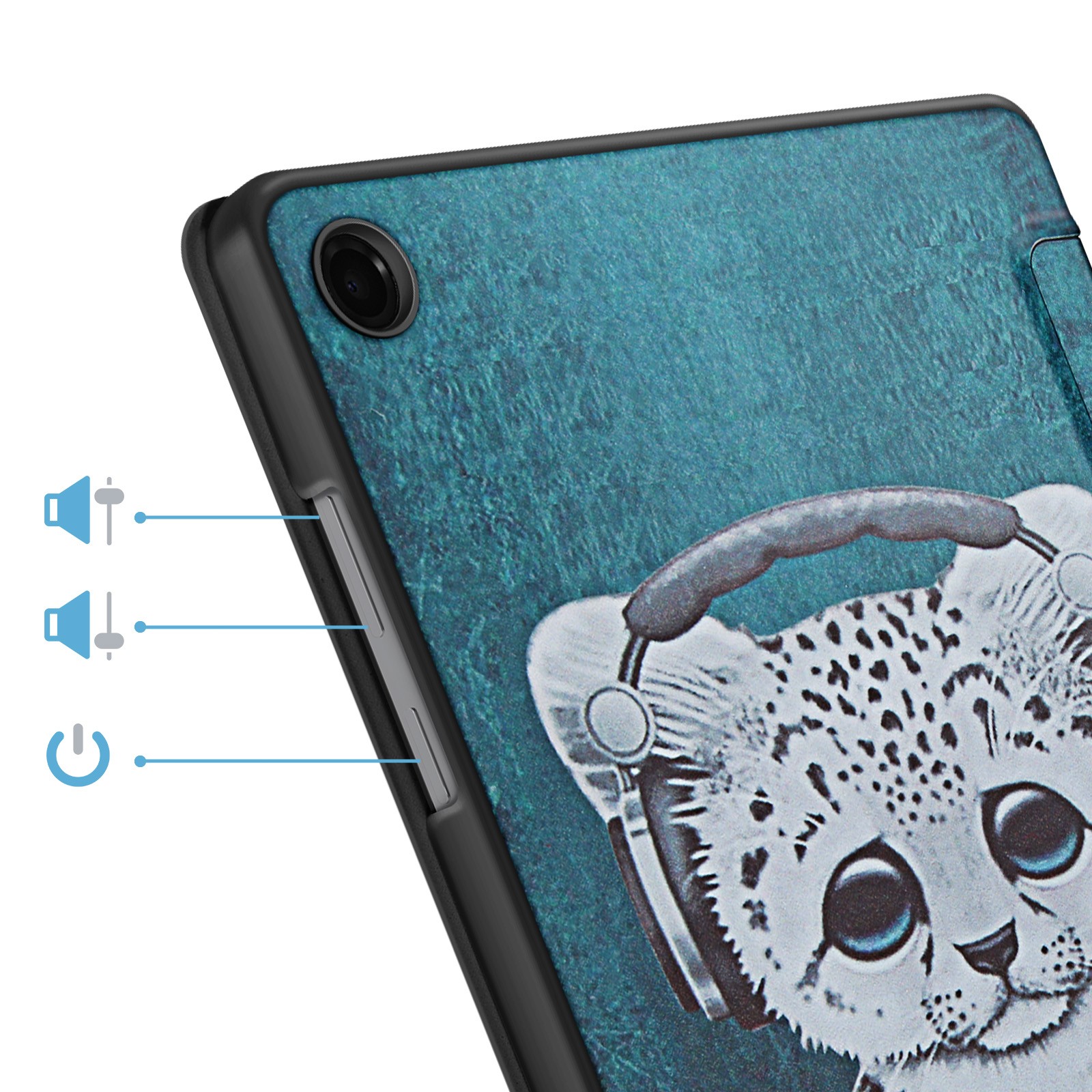 Coque chat Galaxy Tab A11 Plus étui tablette protection rabat support - 3