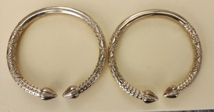Authentic Womens Bangle Set Of 2 Gold Plated