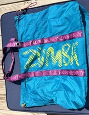ZUMBA Drawstring Gym Bag Blue with Pockets