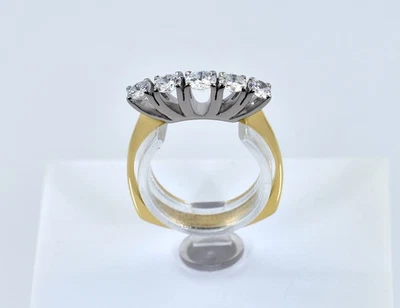 Diamant Ring 750/000 18 K Gelb-/ Weißgold 5 Brillanten zus. 0,62 ct - Bild 1 von 4