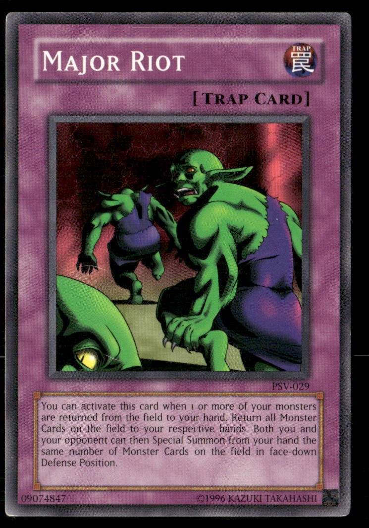Major Riot PSV-029 YuGiOh Pharaoh's Servant trading card — raw and PSA graded price guide