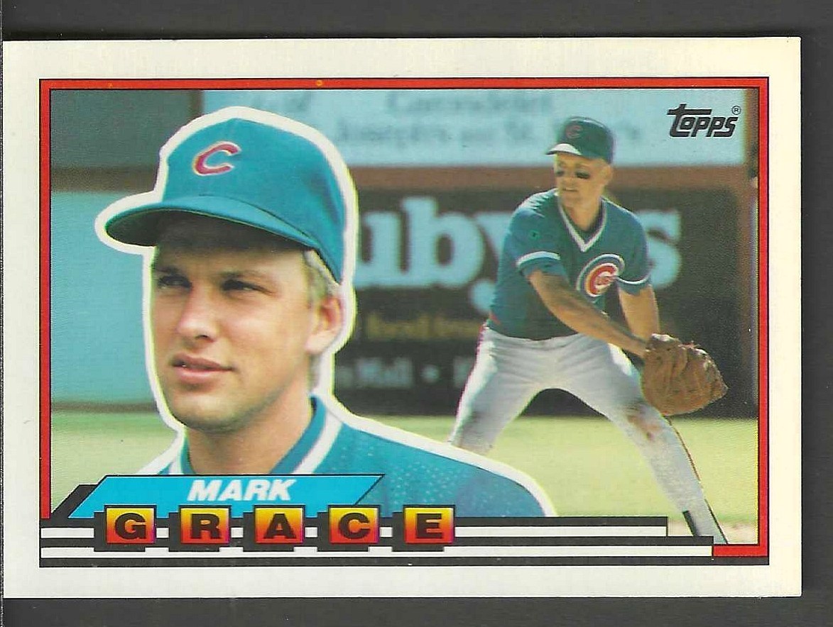 1989 TOPPS BIG BASEBALL **SET BREAK** #189 MARK GRACE