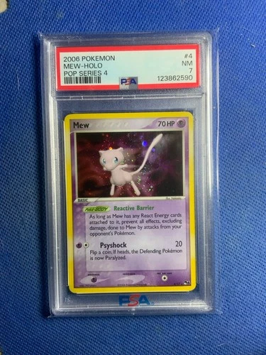 2006 Mew Holo 4/17 POP Series 4 Pokemon Card - Psa 7
