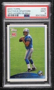 2009 Topps Matthew Stafford (Two Hands) #430 PSA 9 MINT Rookie RC